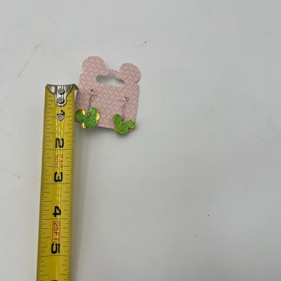 Green Glitter Mouse Earrings - Picture 6 of 6